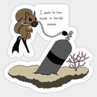 SCUBA Squirrel Sticker